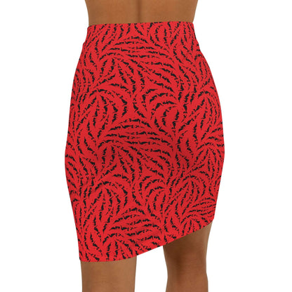 Jupe rouge avec motif noir pour femmes - KLASS