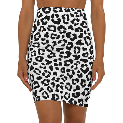 Jupe blanche et noir style leopard - KLASS