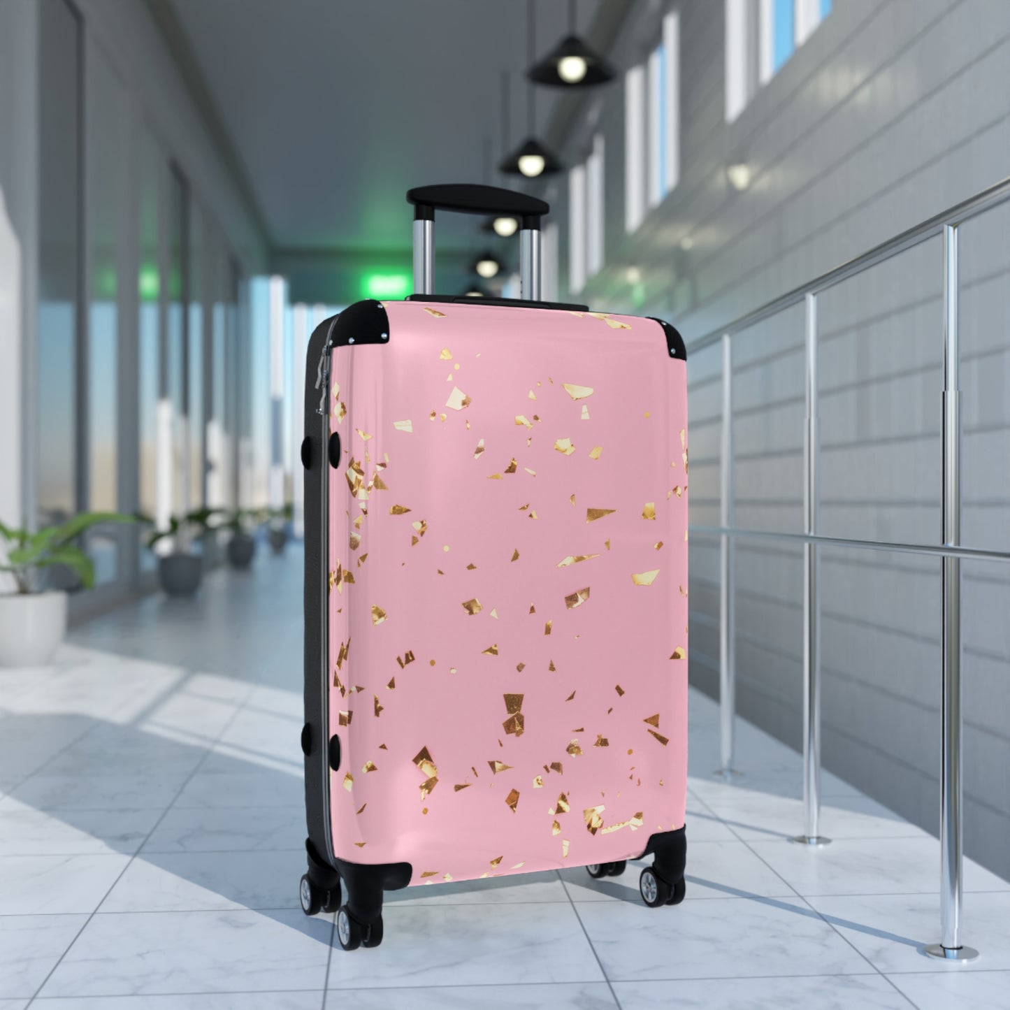 Valise rose confitti