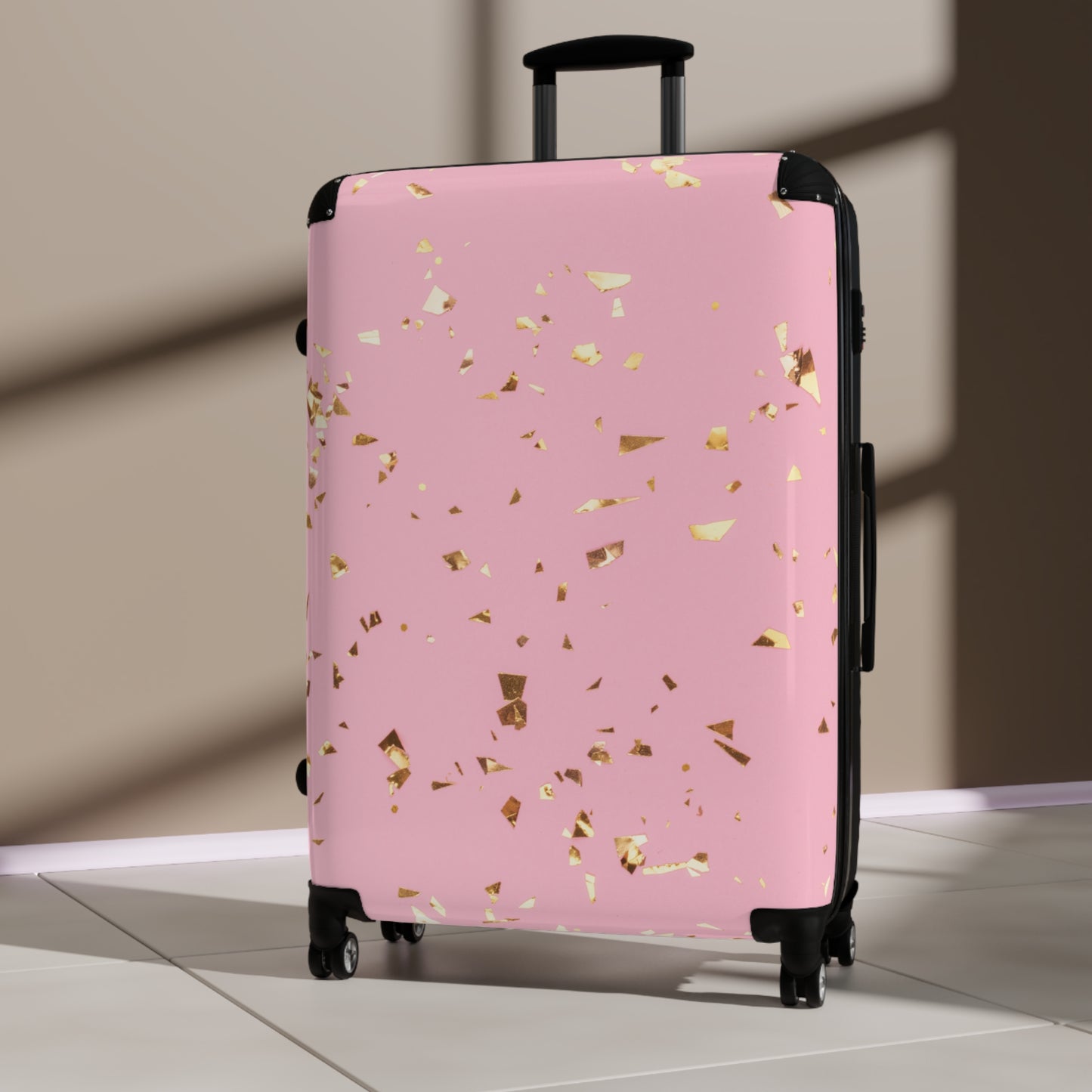 Valise rose confitti