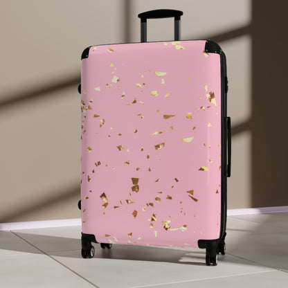 Valise rose confitti
