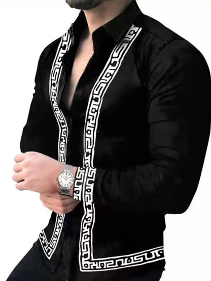 Men's long sleeve shirt, classic luxury