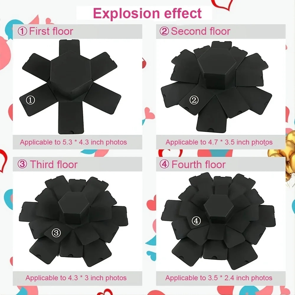 Ensemble de boîte-cadeau explosion