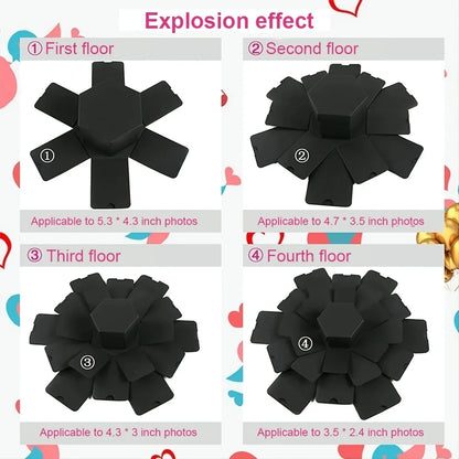 Ensemble de boîte-cadeau explosion