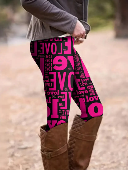 Legging en lettre d'amour